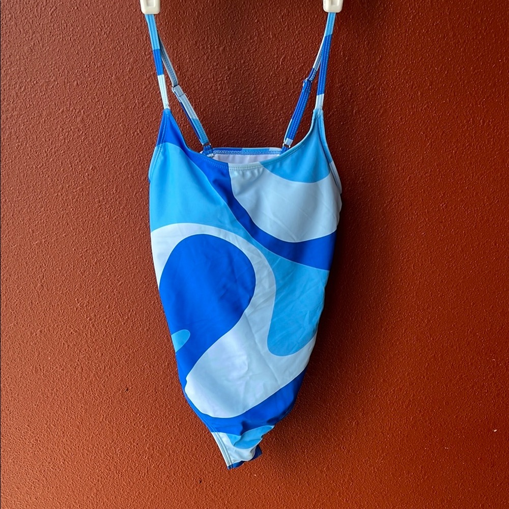 SHEIN Tween Girl Color Block One-Piece Swimsuit